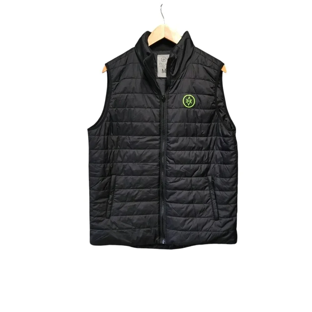 Atlas Ocean Voyages Men’s Puffer‎ Vest Sz M Black Insulated Outdoor Description: